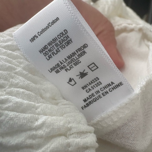 bishop + young Anthropologie Cream Tie Front Jumpsuit Strapless Women Medium NWT - Picture 7 of 7